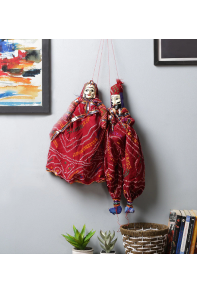 Red Pupet Wall Hangings Set of 2